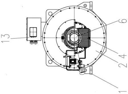 High-power marine permanent magnet propulsion motor with double stators and double rotors