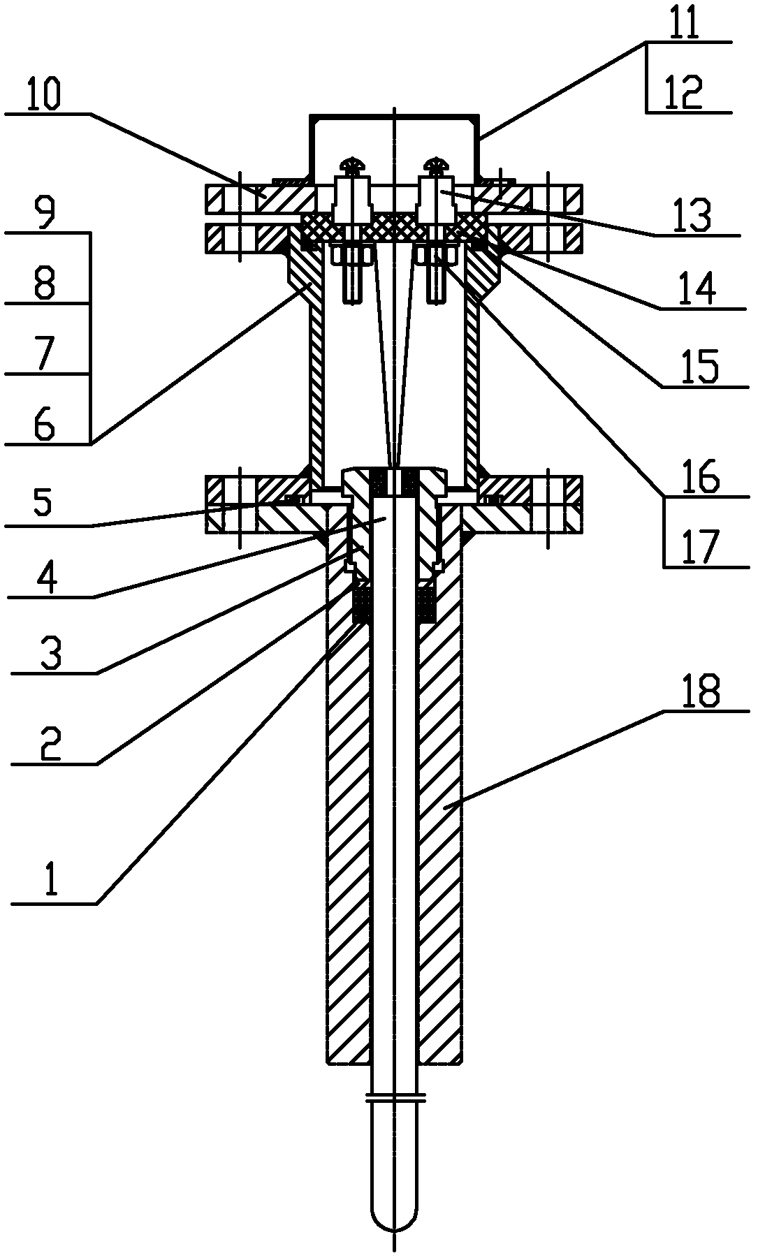 Thermocouple leading device