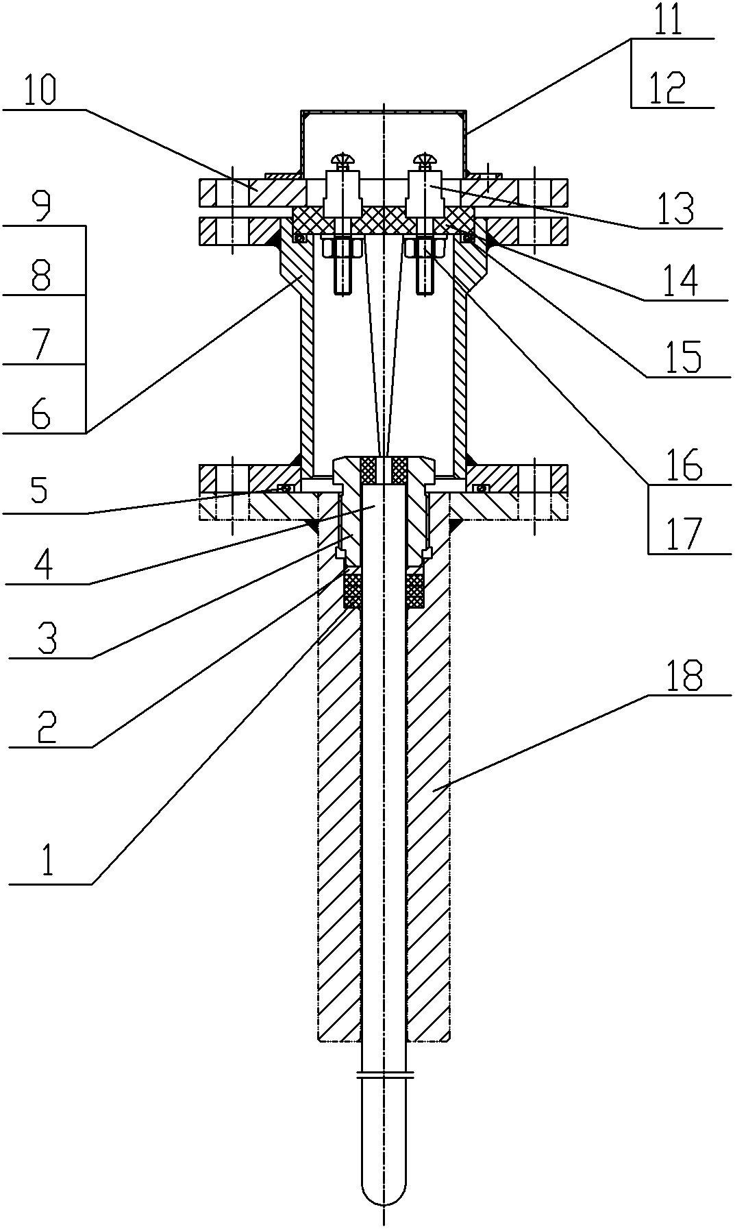 Thermocouple leading device
