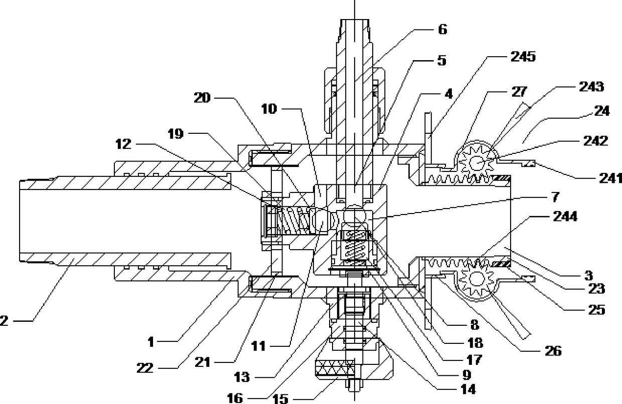 Differential pressure type constant pressure venting valve for oil exploitation