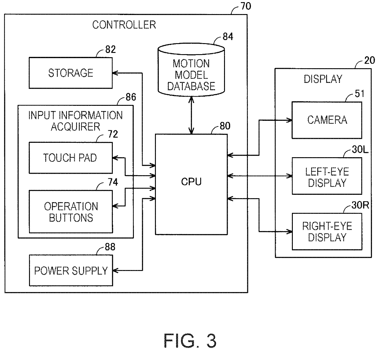 Motion training device, program, and display method