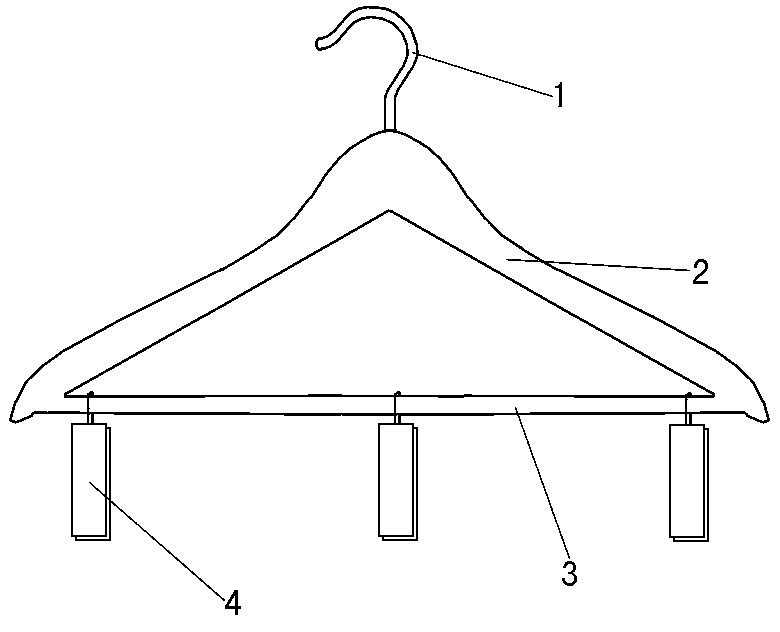 Clothes hanger with clips