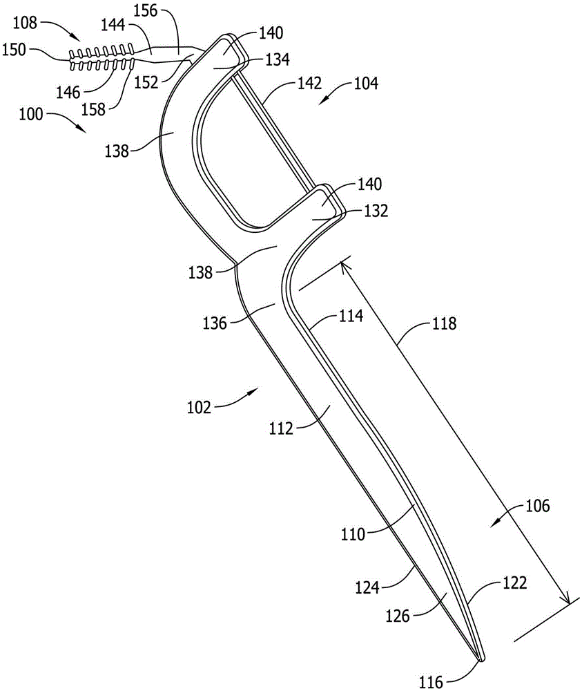 Tooth cleaning tool with angled brush