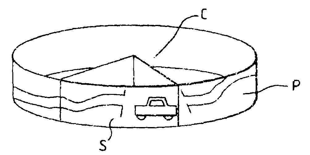 Method for displaying an object in a panorama window