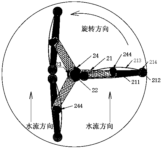 Vertical-axis runner propeller and hydrogen-producing ship using the same