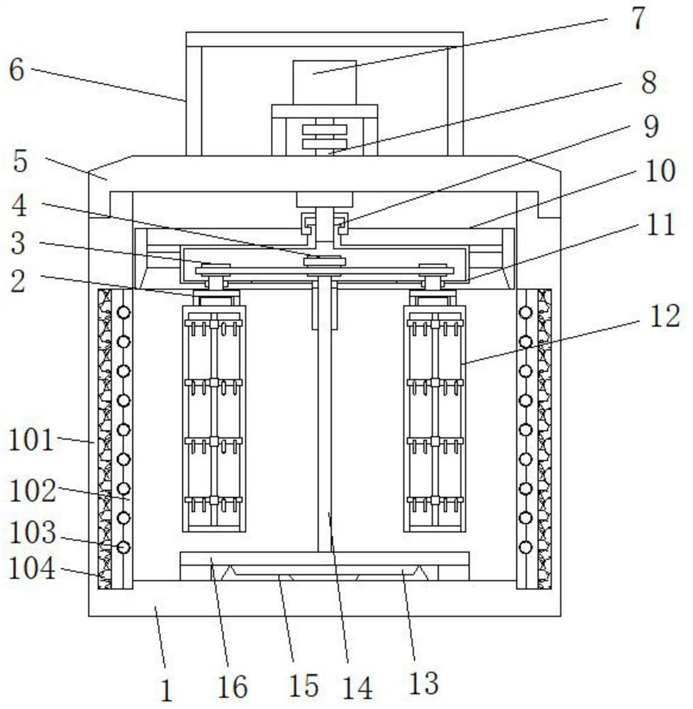 A tempering device for improving the surface strength of titanium alloy