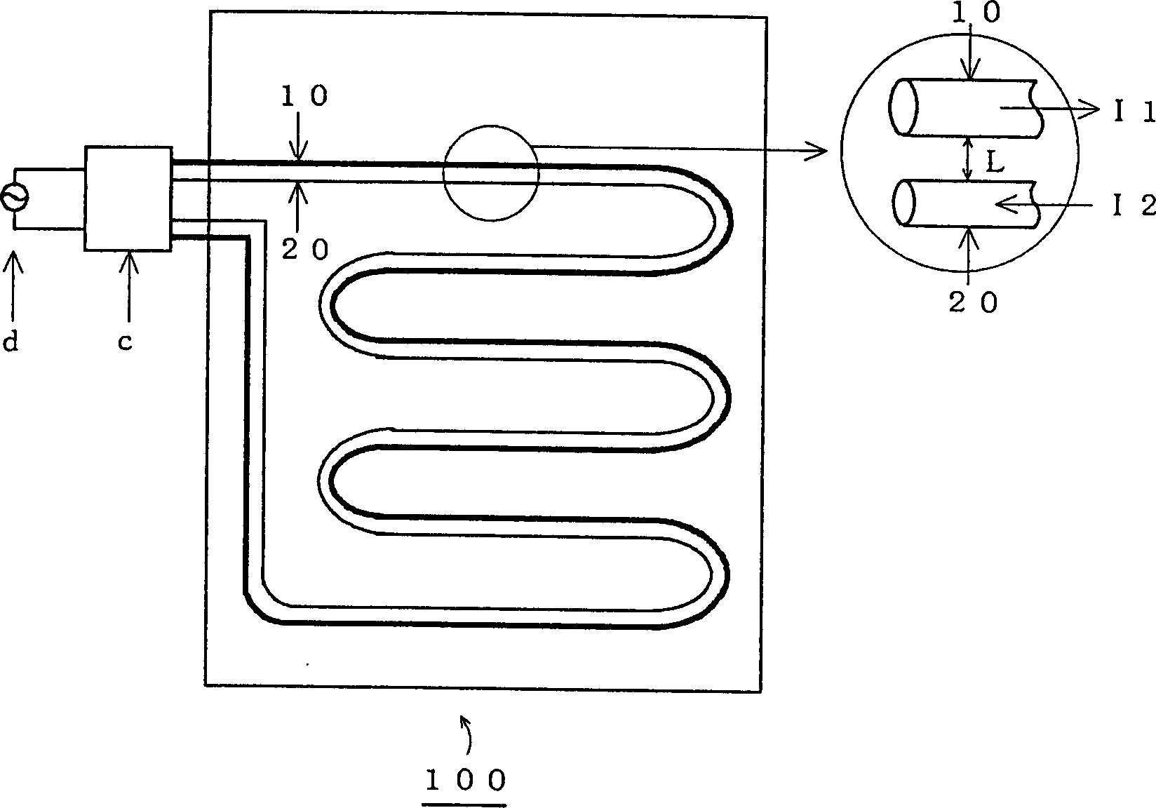 Heater cable combined with lead-wire cable