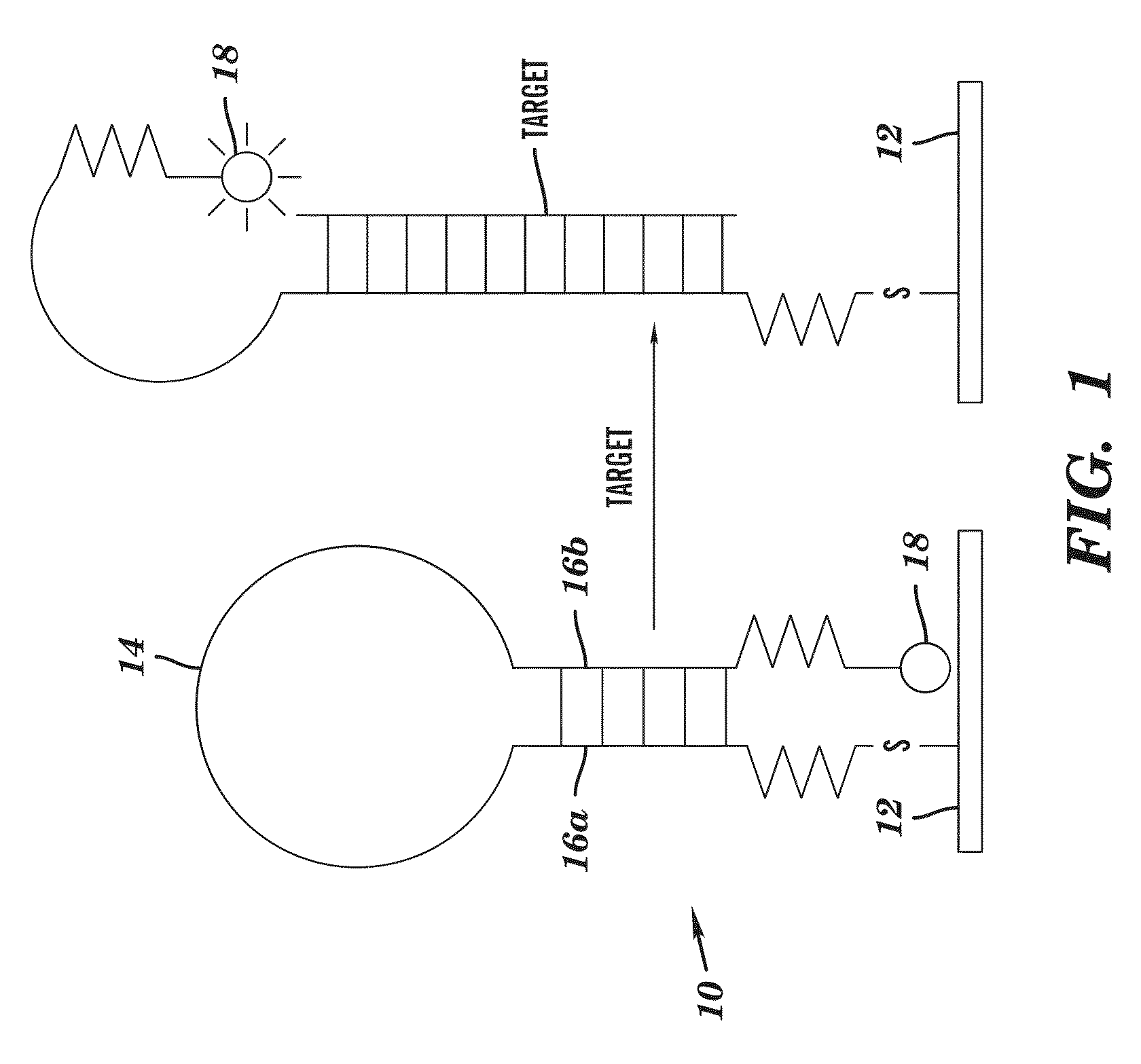 DNA microarray having hairpin probes tethered to nanostructured metal surface