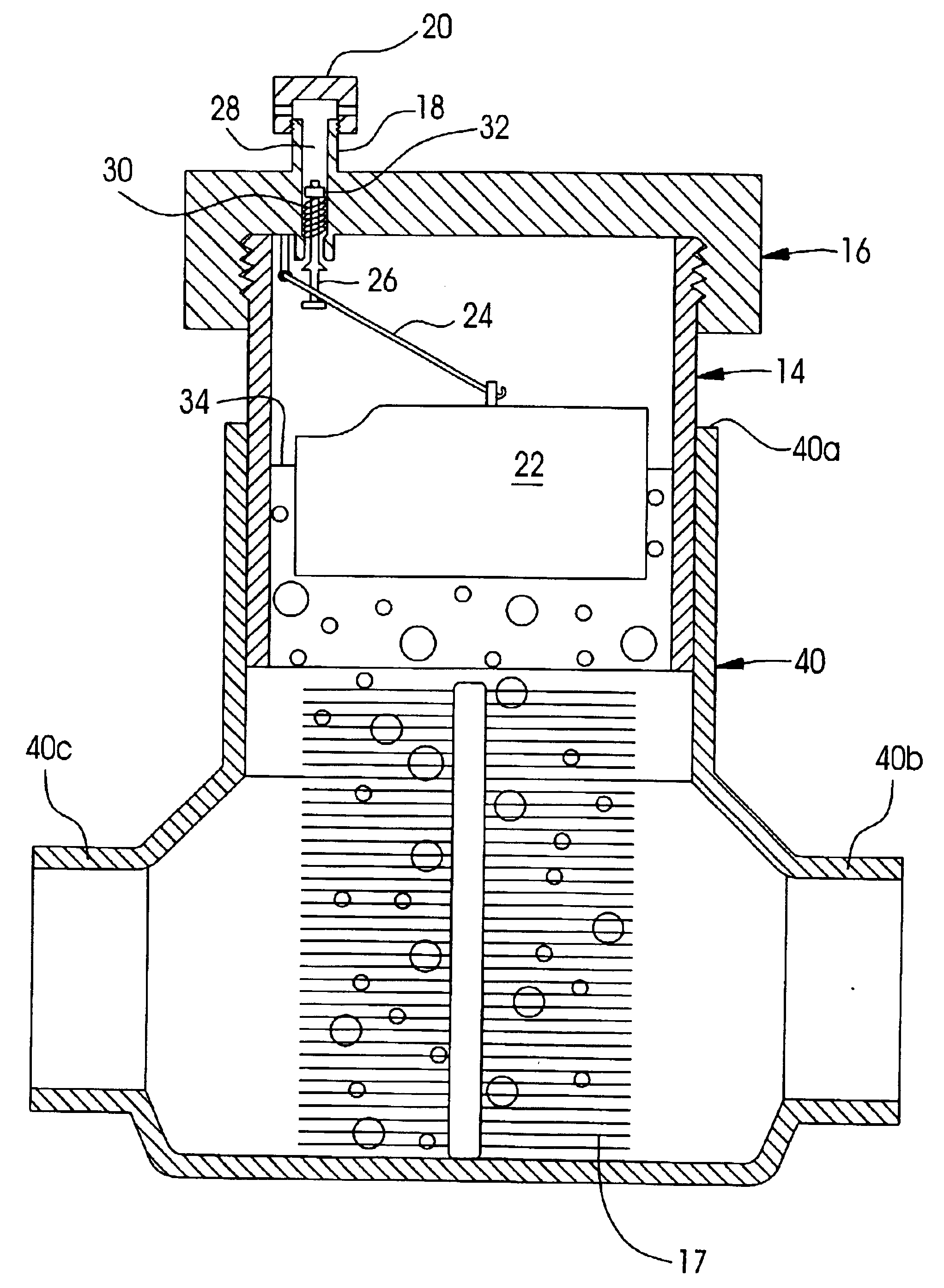 Method and kit for use with standard pipe couplings to construct a de-aerator