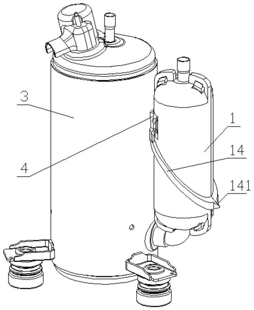 Liquid storage tank anti-condensing structure, liquid storage tank and compressor
