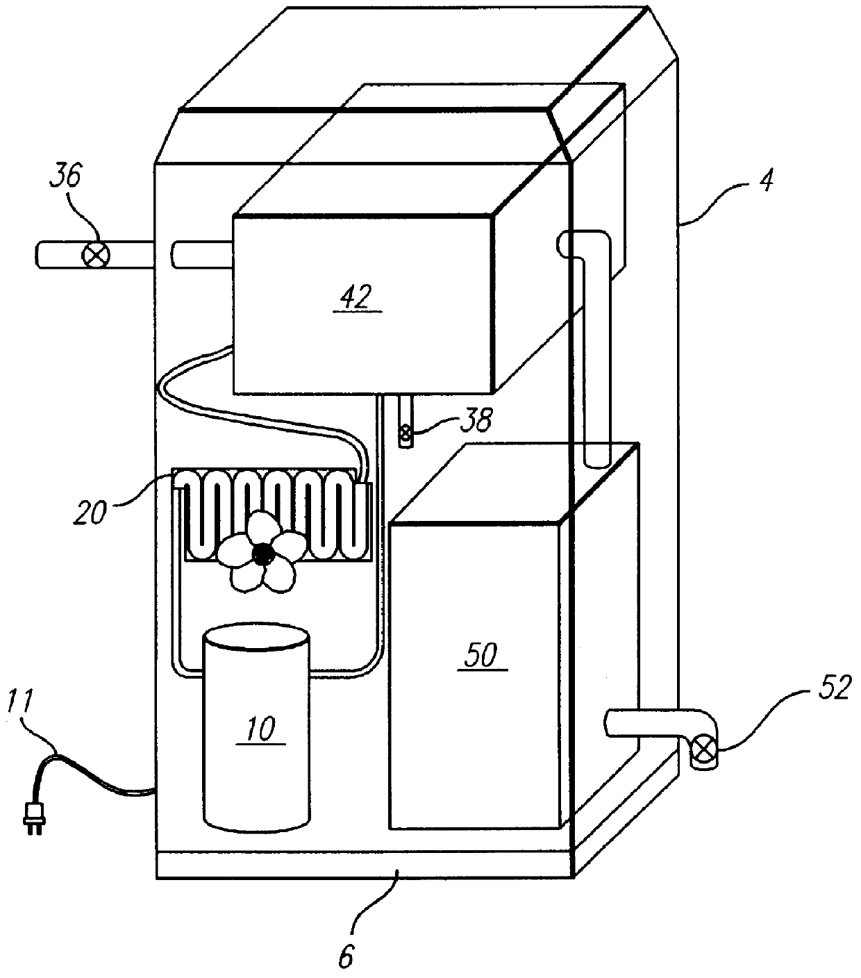 Compact vacuum distillation device