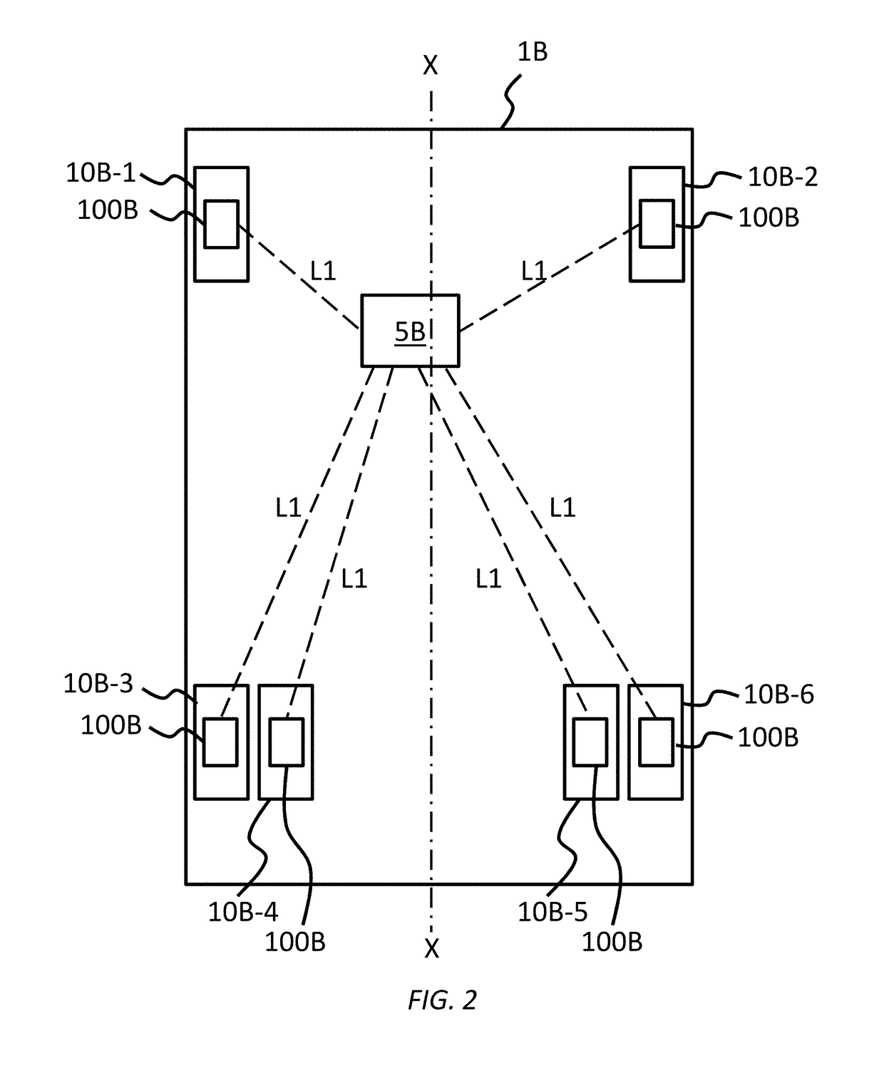 Method of locating a plurality of electronic measuring modules mounted in the wheels of a motor vehicle