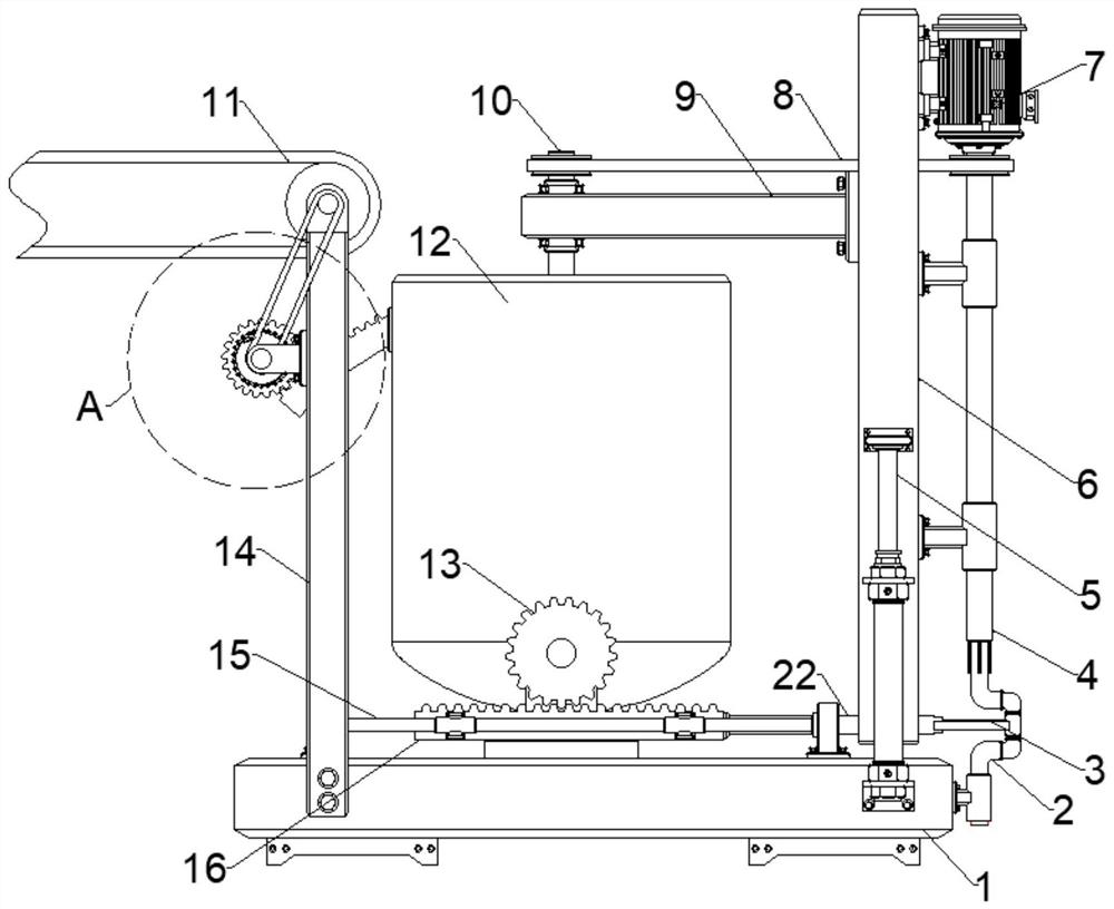 Concrete stirring device for building construction