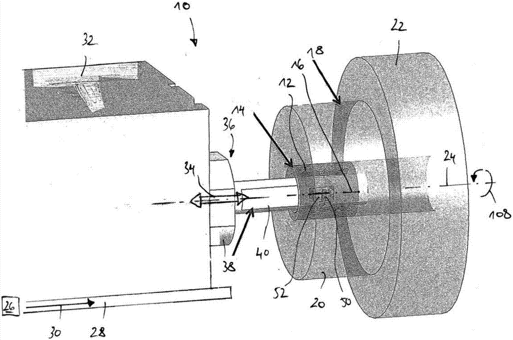 Device and method for the finishing machining of an internal face of a workpiece