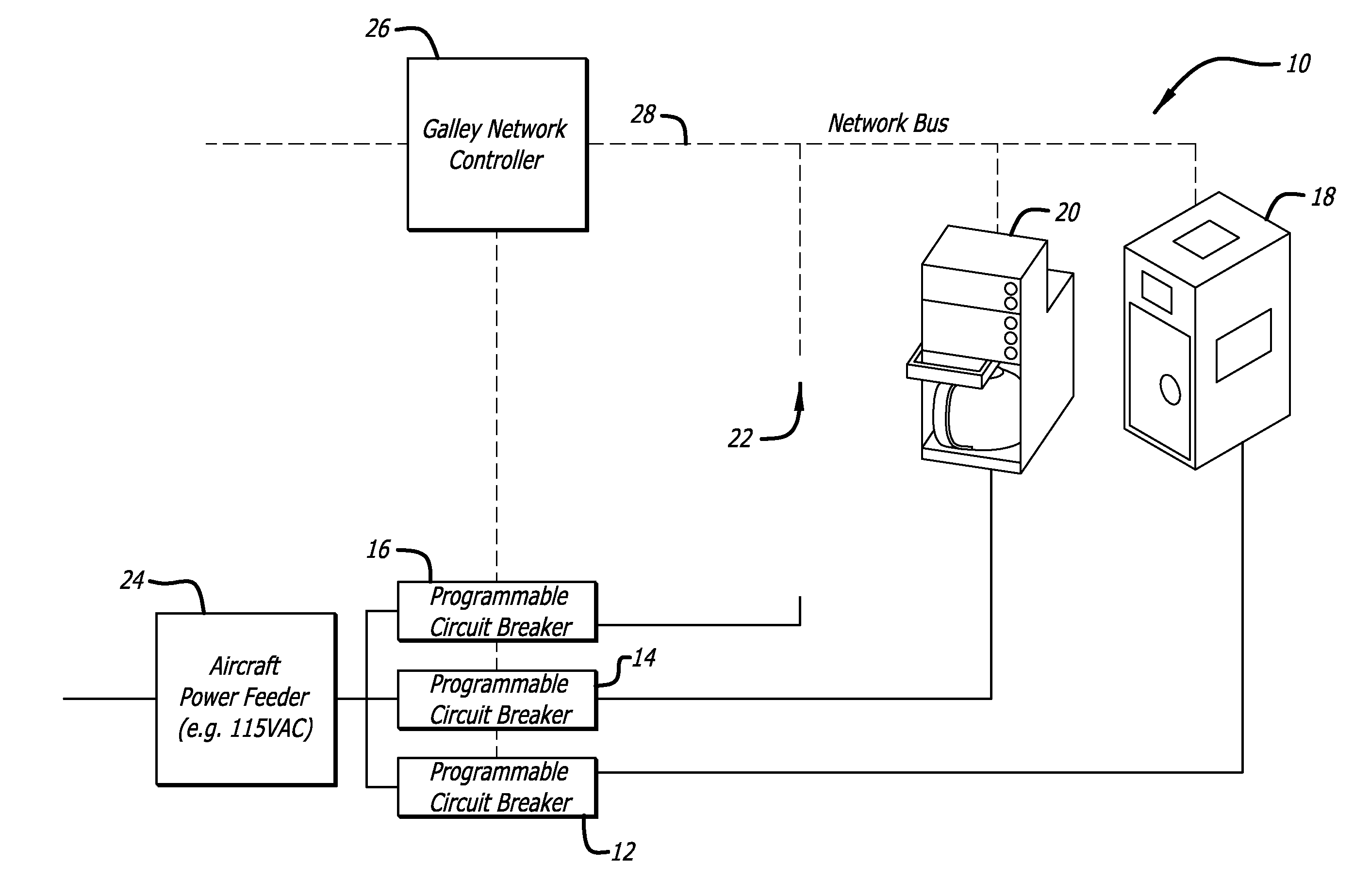 Adaptive power management system for aircraft galleys