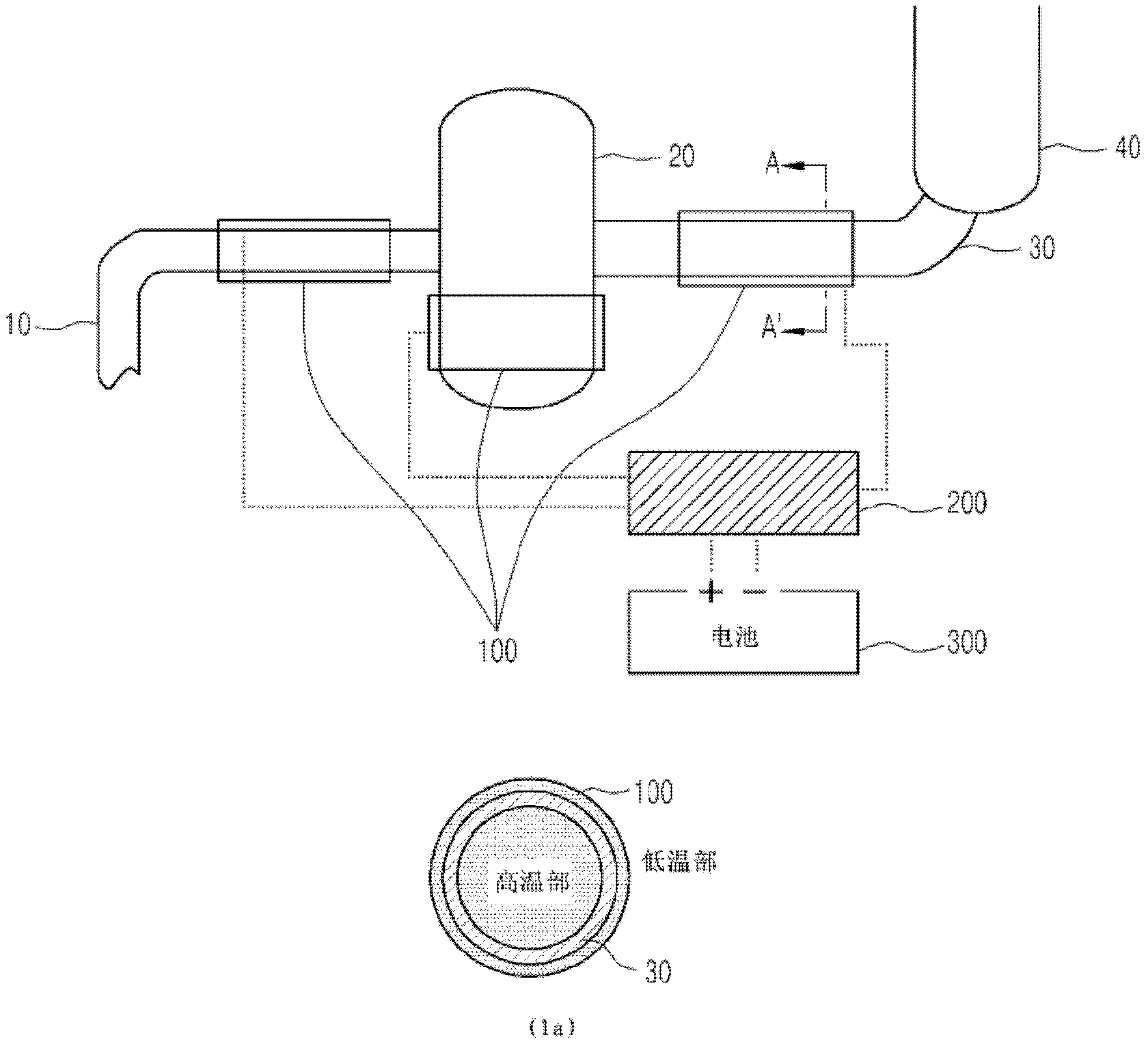 Apparatus for charging atomic power plant emergency battery by using thermoelectric generation element