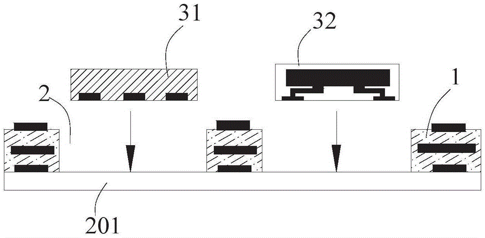 Semiconductor embedded mixed packaging structure, and manufacturing method of the same