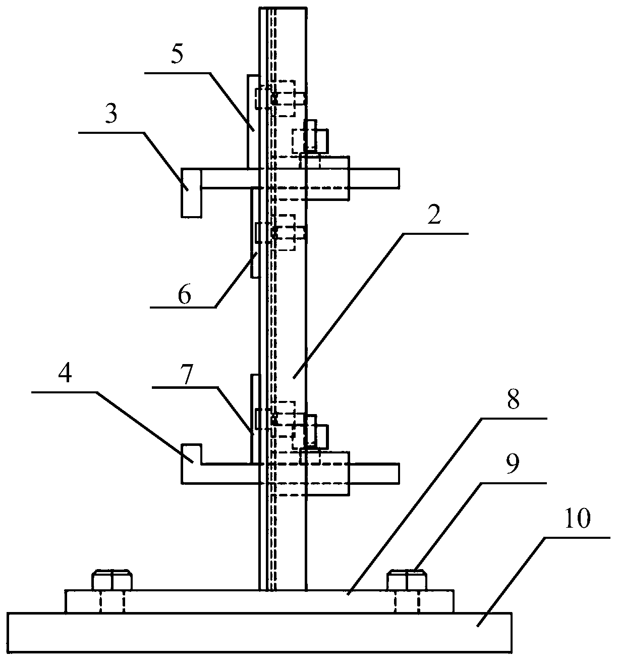 Adjustable clamping device for vibration experiment of single-side fixed annular structure