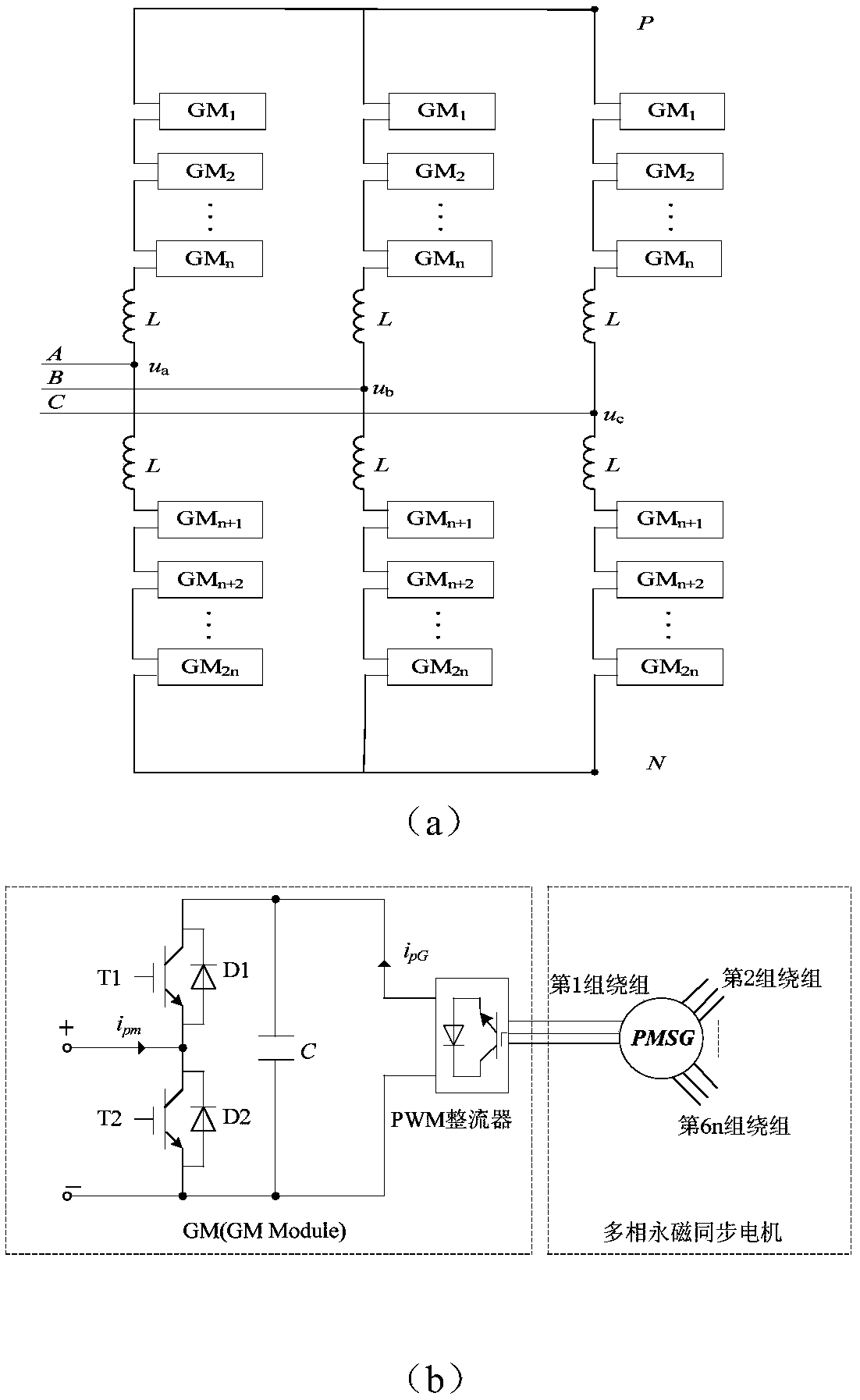 A multi-phase permanent magnet synchronous motor drive system and its control method