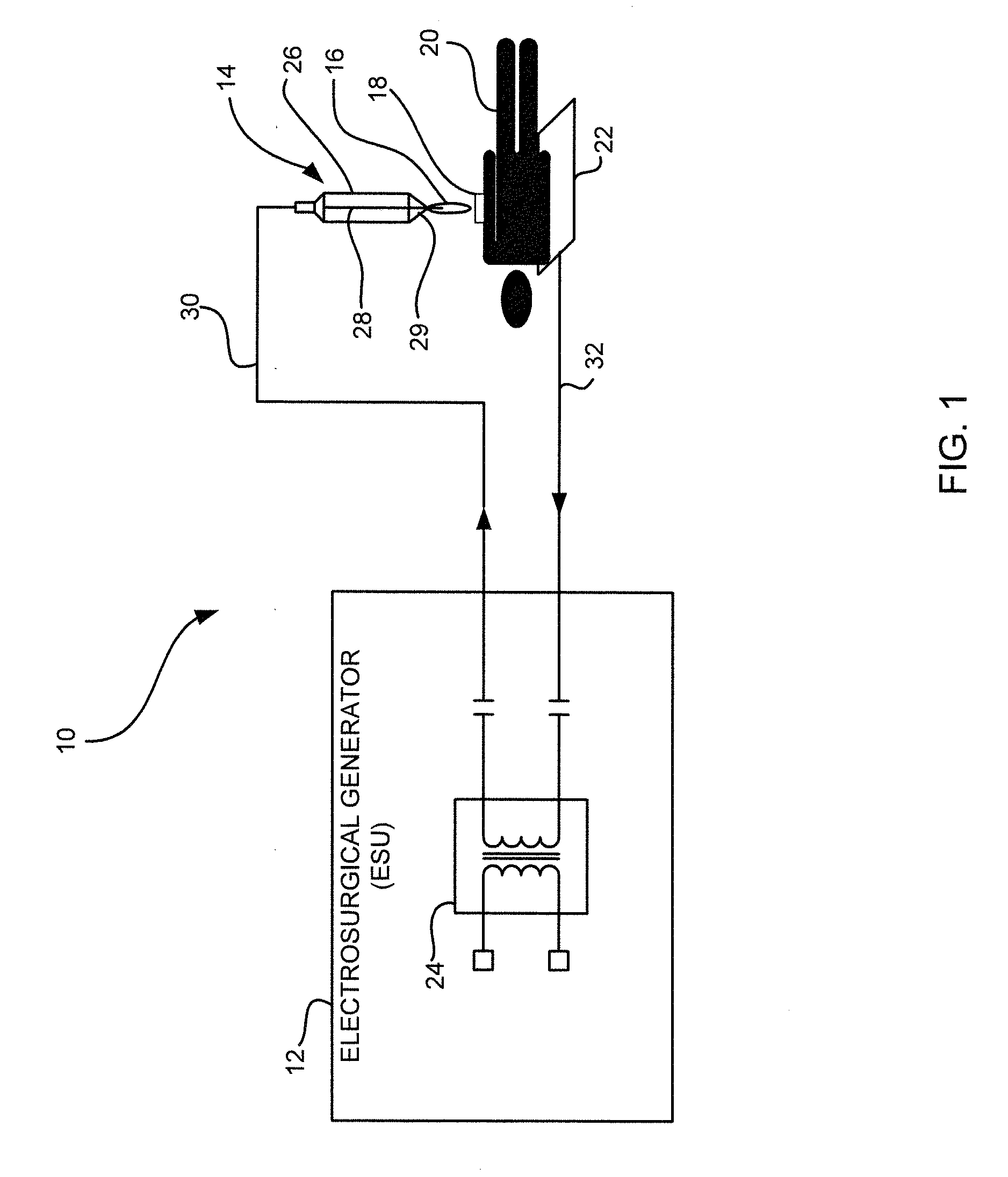 Electrosurgical apparatus to generate a dual plasma stream and method thereof