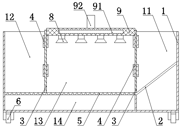 High-efficiency cleaning device for red swamp crayfish