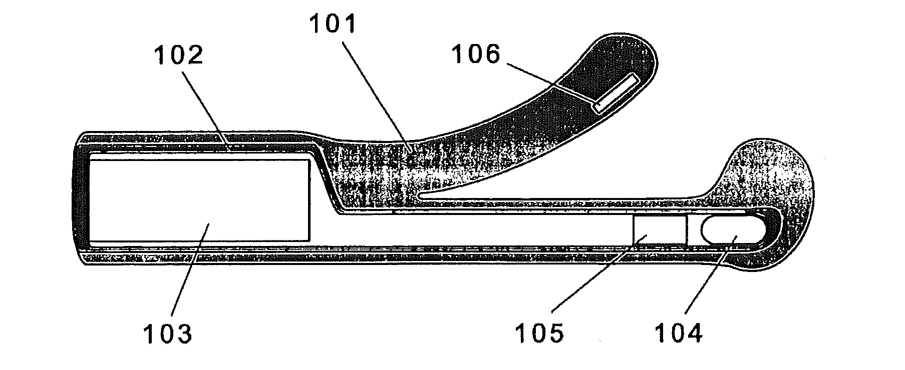 Stimulator with flexible elements (variant embodiments)