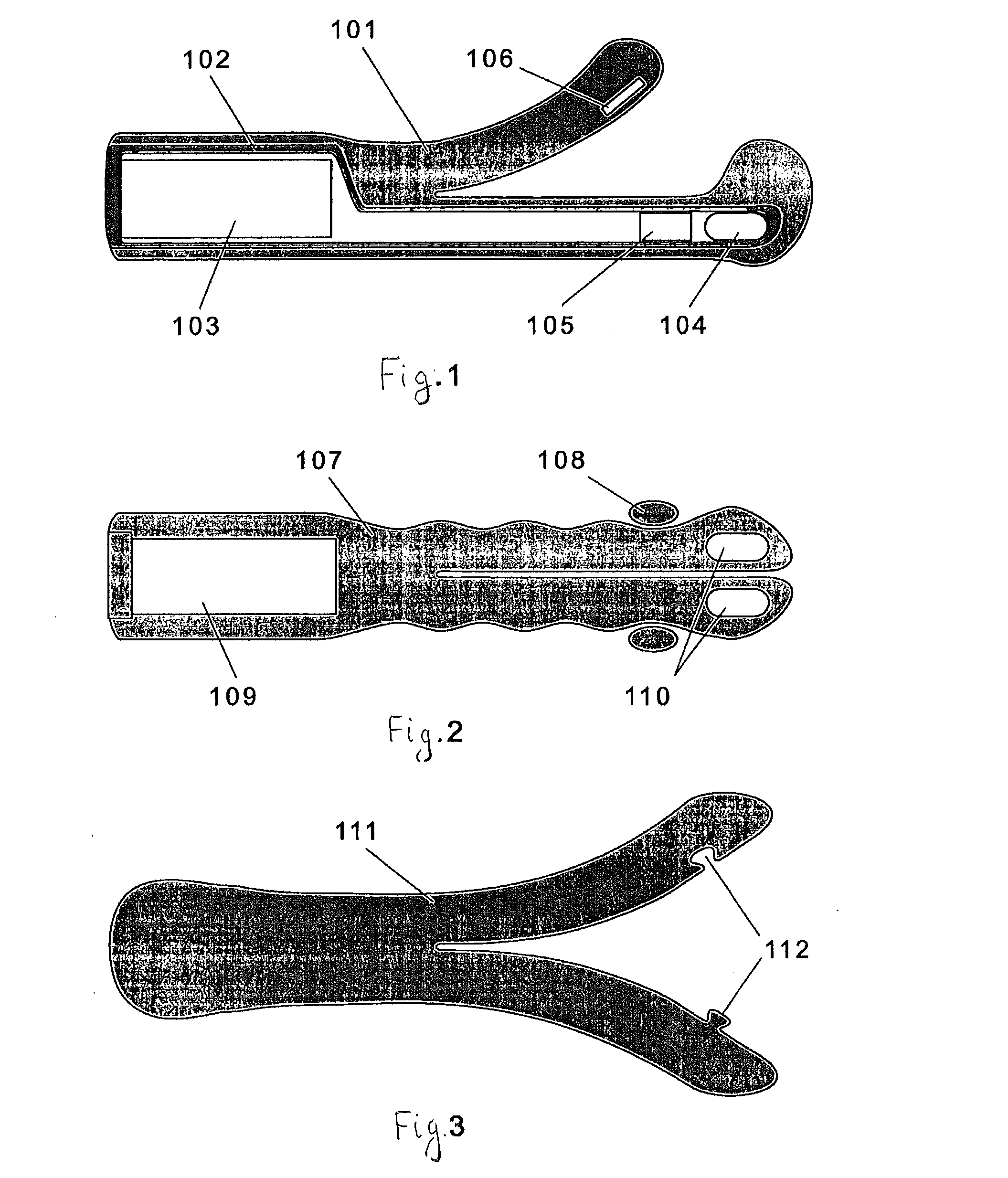 Stimulator with flexible elements (variant embodiments)