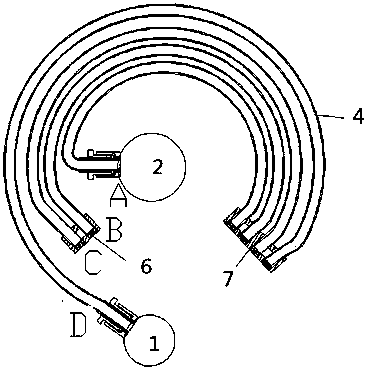 Variable-pipe-diameter multi-heat-exchanging-pipe heat pipe