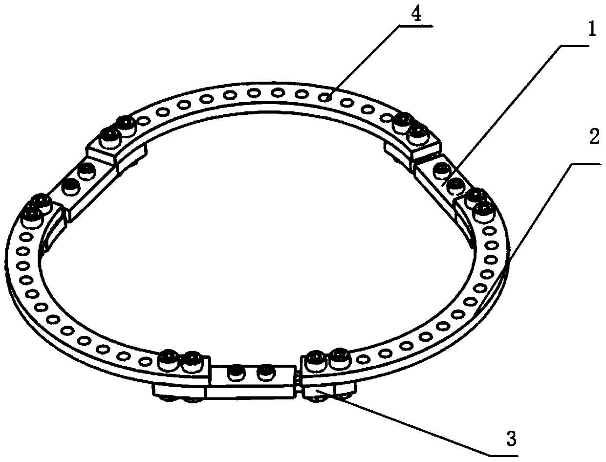 Size-adjustable combined fixing ring for skeleton rehabilitation external fixation