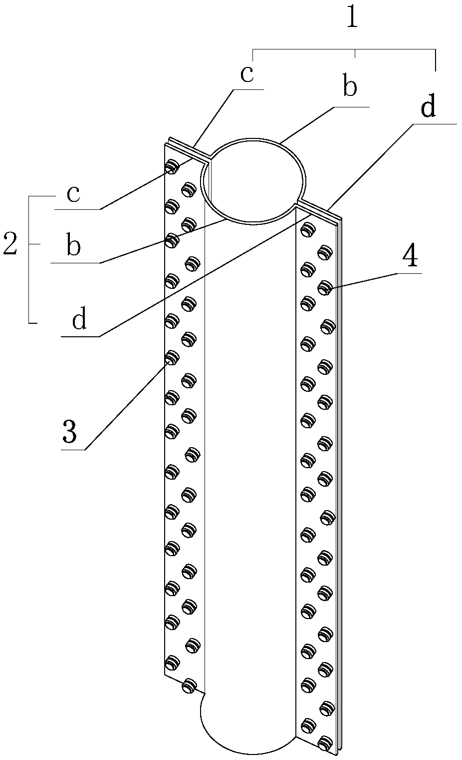 Reinforcing device for reinforcing steel member in communication tower