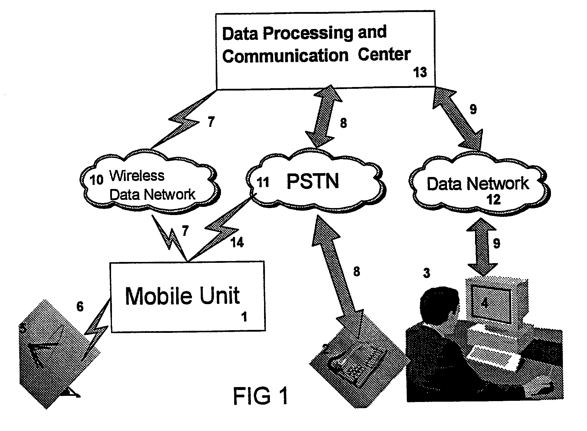 Mobile unit location system for automatically reporting to a central controller and subscriber the proximity of mobile units to a destination