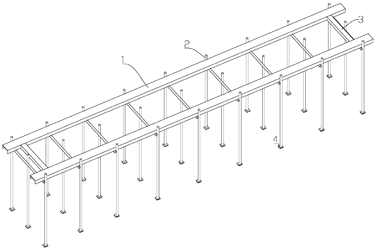Raft foundation bolt embedded structure and installation method