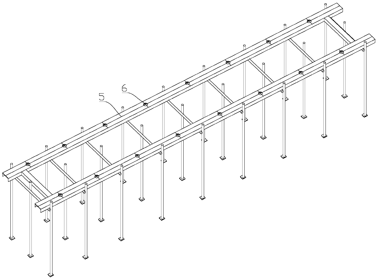 Raft foundation bolt embedded structure and installation method