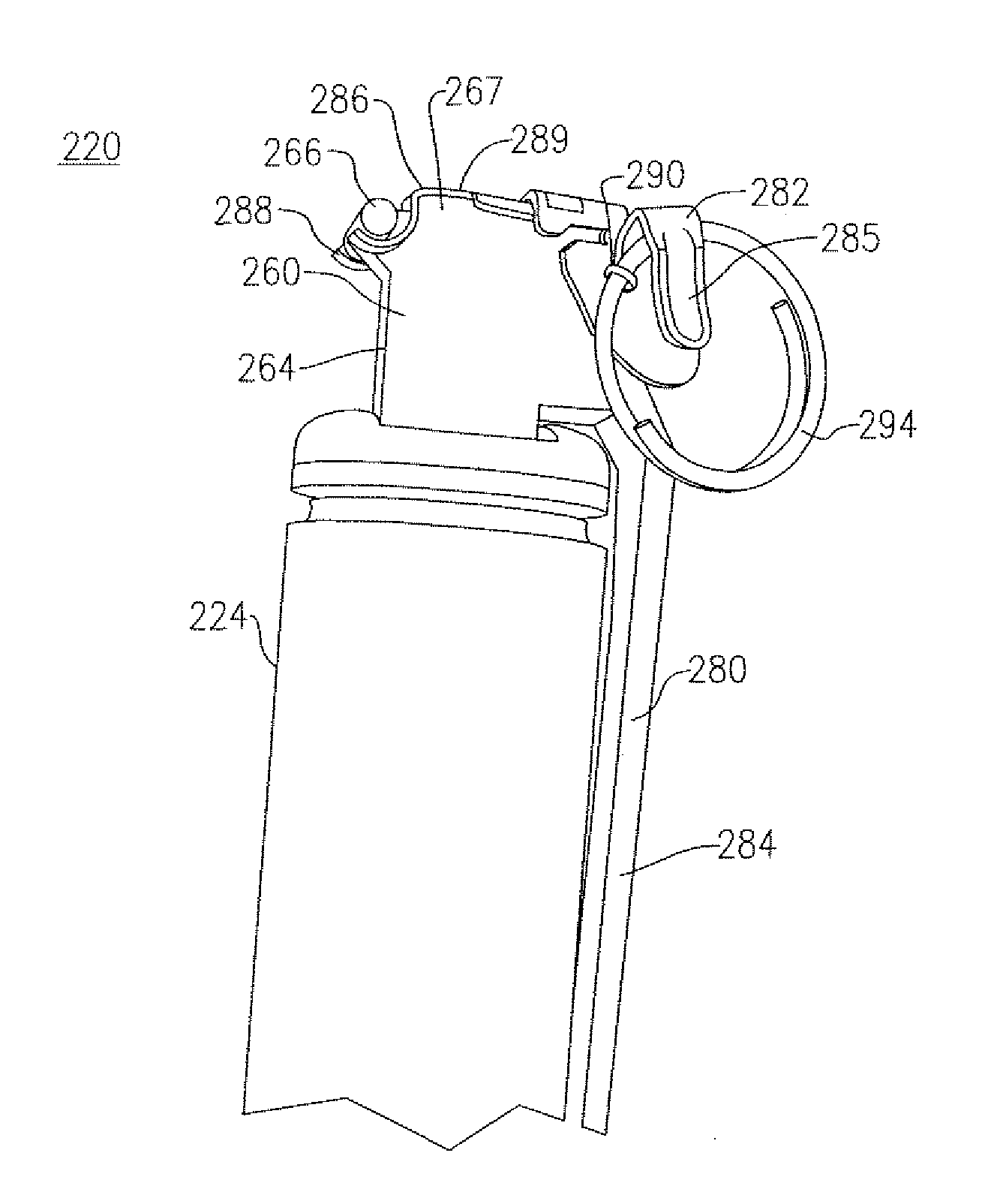 Grenade having safety lever with integrated firing pin retaining clip