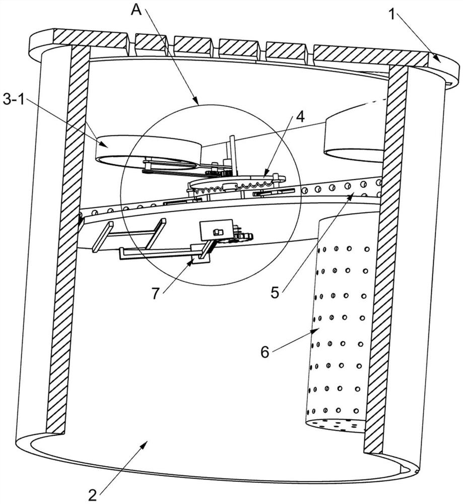 Sewer inspection well cover for cleaning garbage based on water flow power