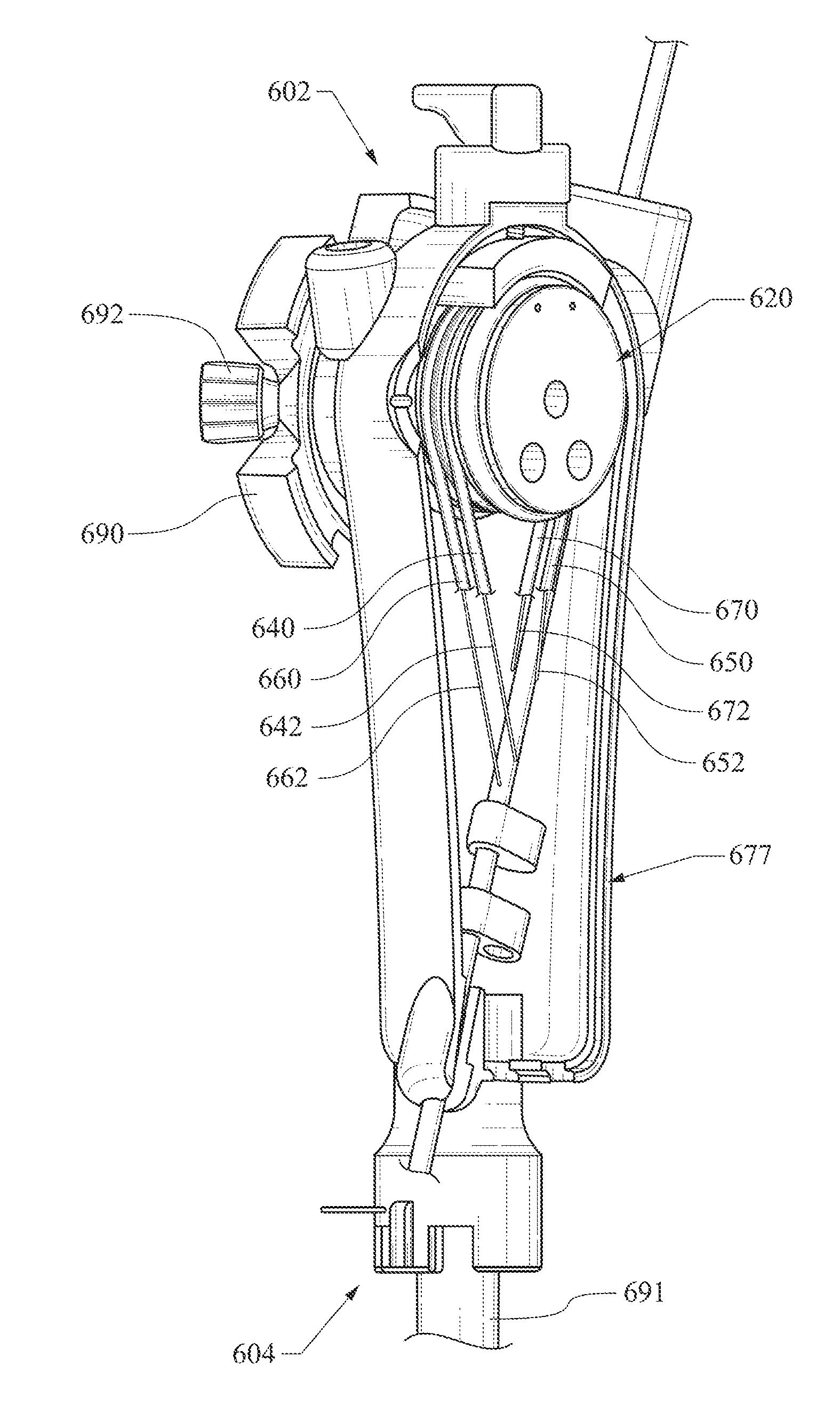 Mechanism of small drive wire retention on spool