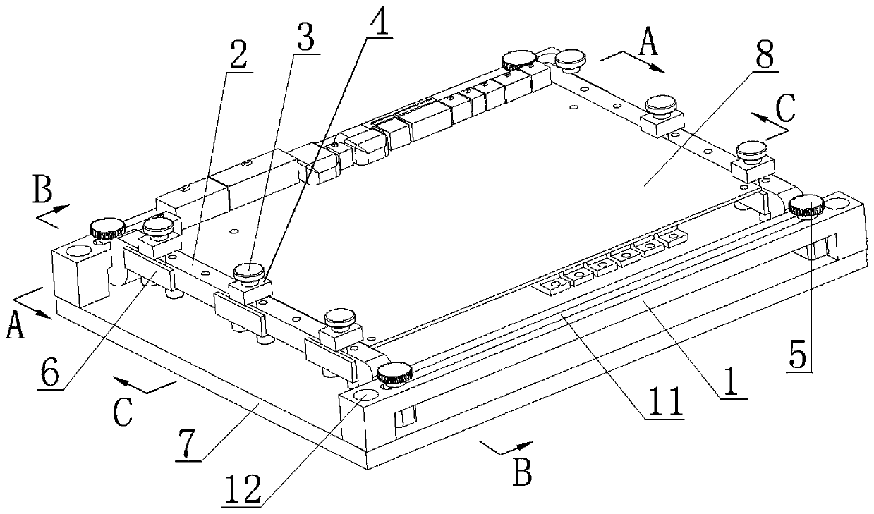 Circuit board universal fixture for vibration test board and using method thereof