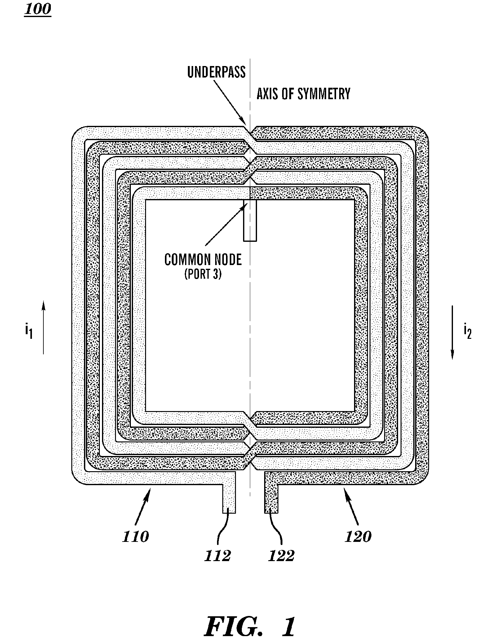 High q monolithic inductors for use in differential circuits
