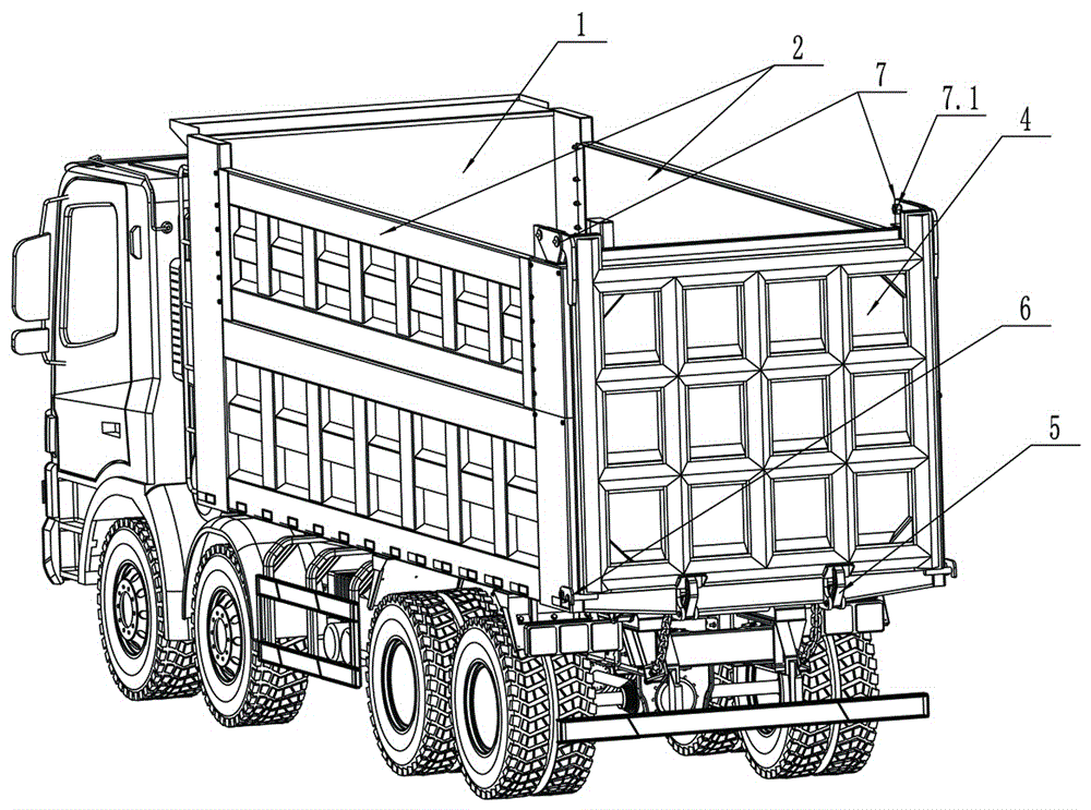 Anti-hit and anti-deformation tail plate of cargo compartment of dump truck and dump truck provided with tail plate