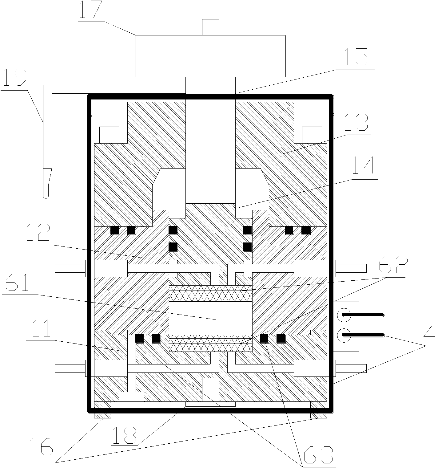 Temperature-controlled unsaturated high-pressure consolidation instrument