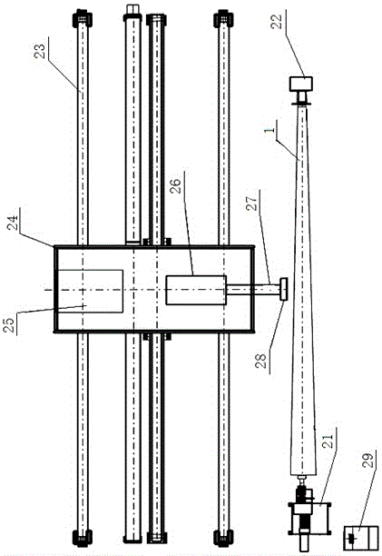 Machining method and system for novel conical composite material electric pole