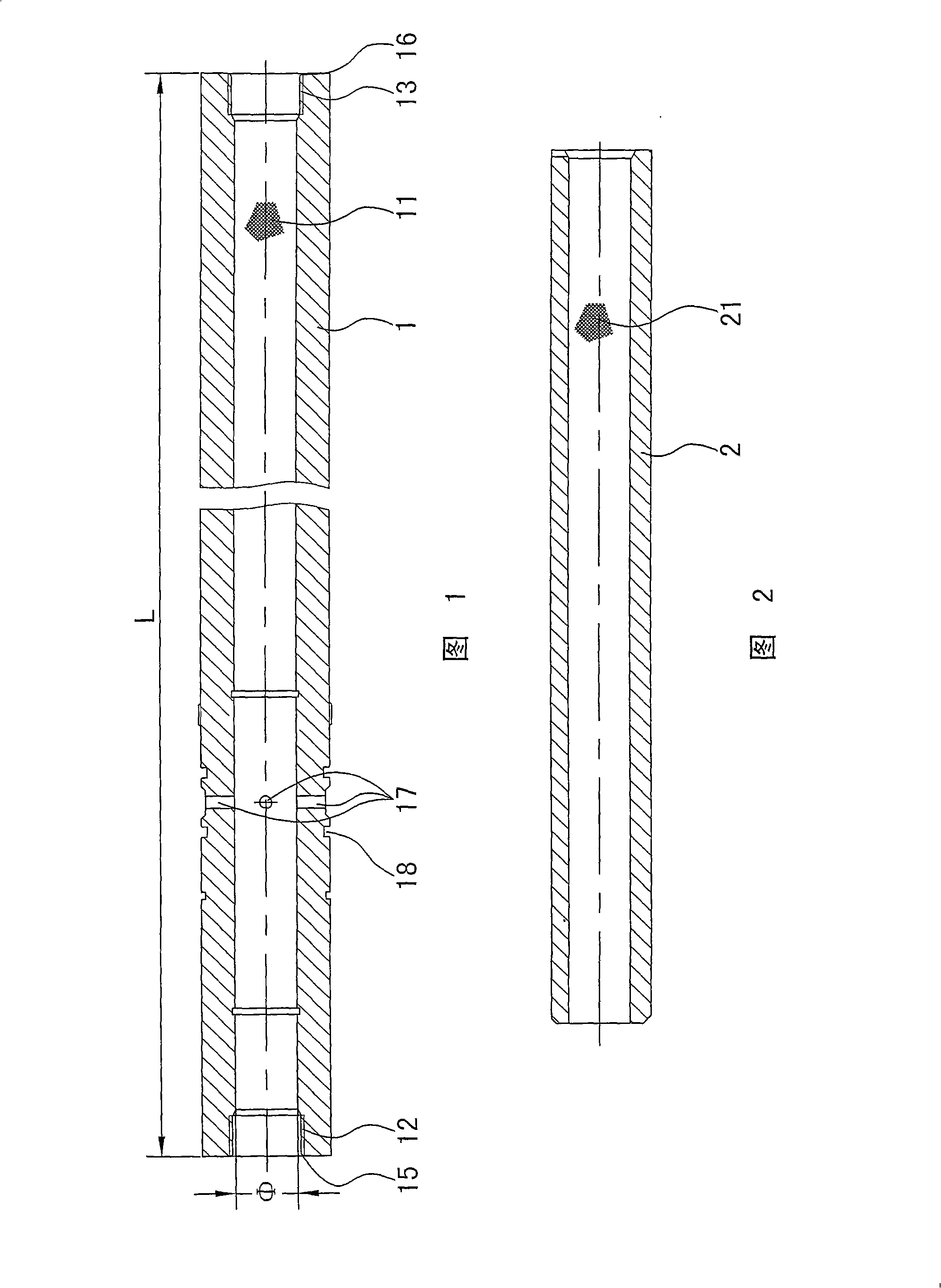 Long-stroke pneumatic hydraulic cylinder body and its processing method