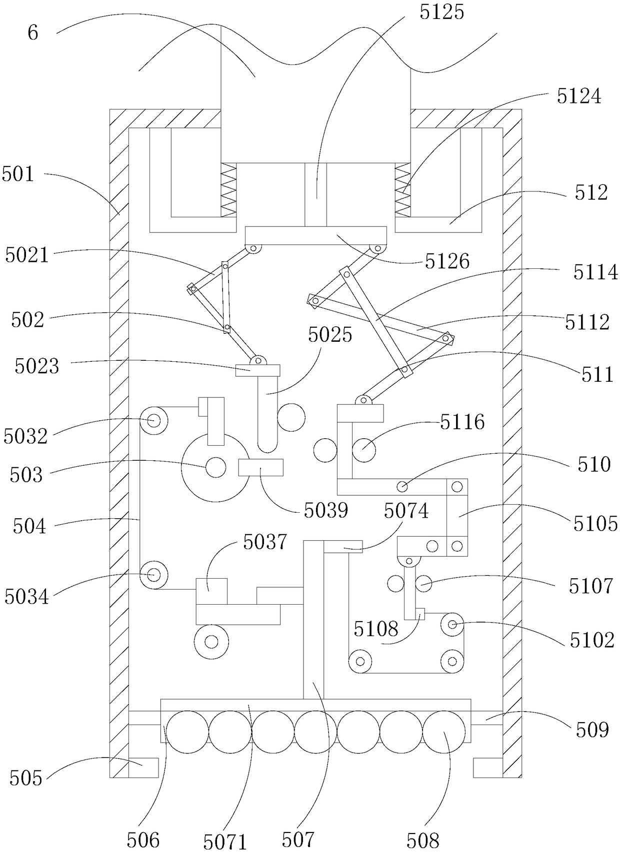 Logistics pallet with hydraulic ejection wheel