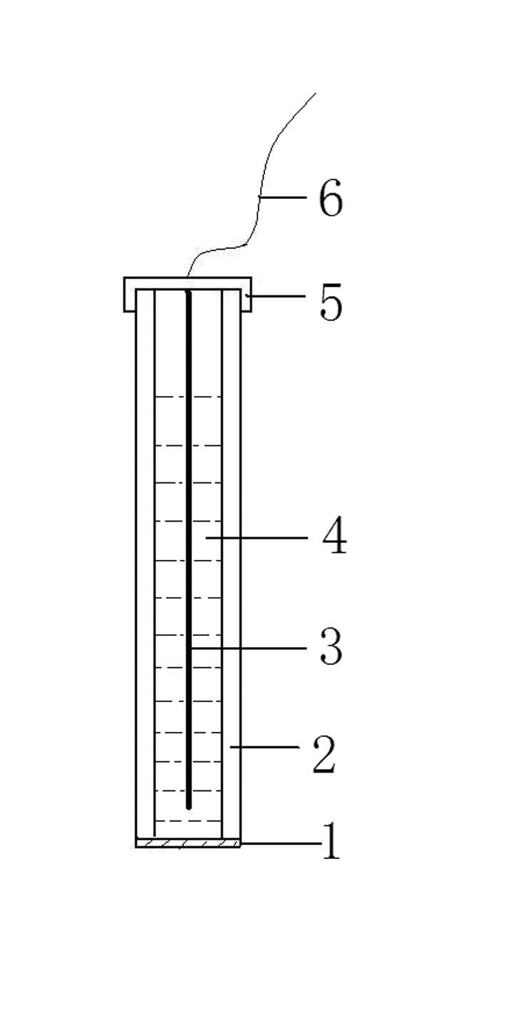 Organic multi-component carrier lead ion selective electrode and preparation method thereof