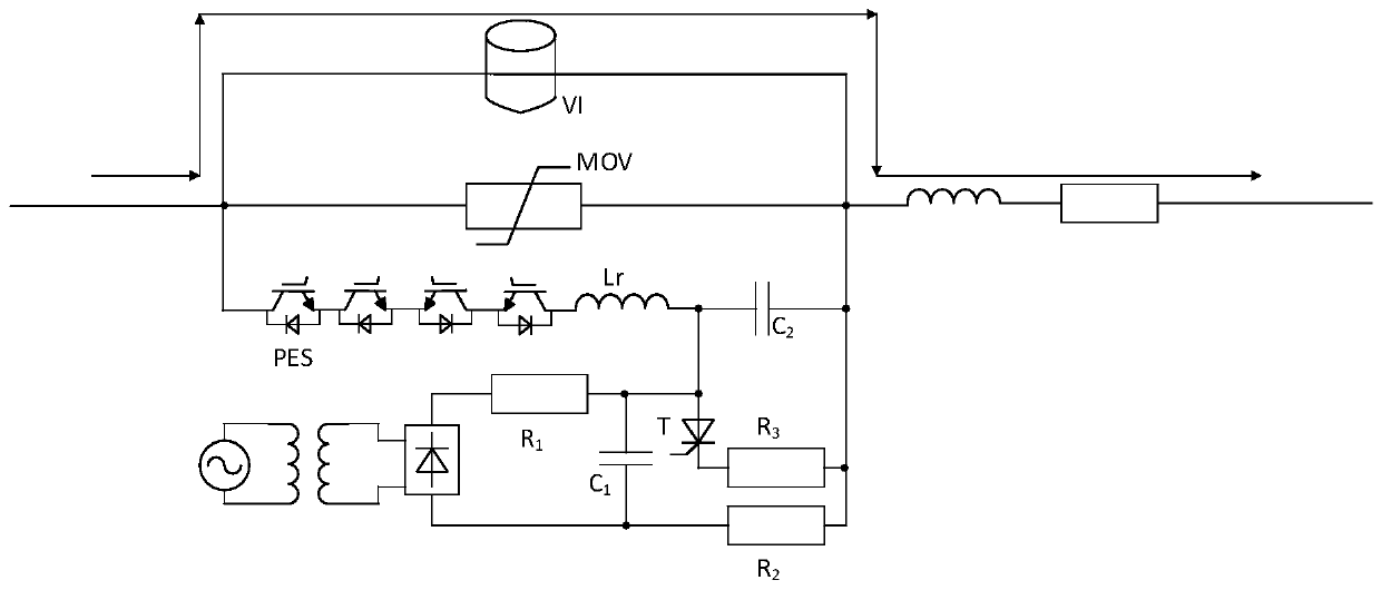 Current interruption characteristic optimization circuit of current injection type DC circuit breaker