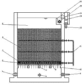 Layered oxygen-supply aeration bacteria filter