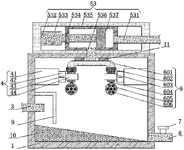 Wet-type atomization-type dust-removing equipment in flour mill and dust removing method of equipment