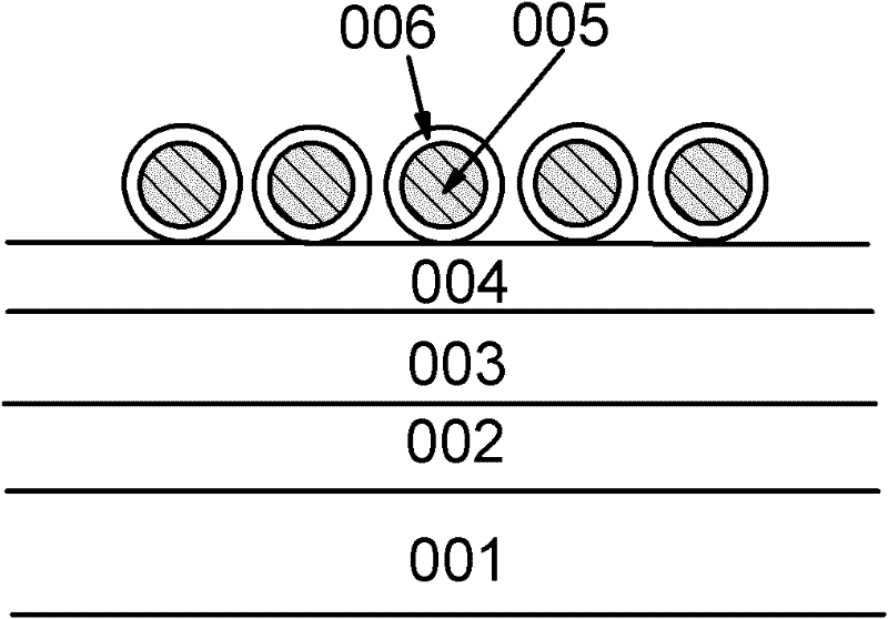 Nano-structure layer for gallium-nitride-based (GaN-based) light emitting diode (LED) epitaxial slice and preparation method thereof