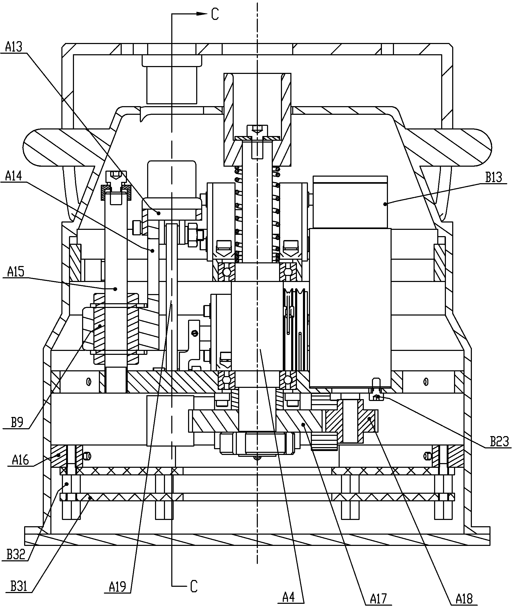 Orbit tool changer based on grooved wheel mechanism