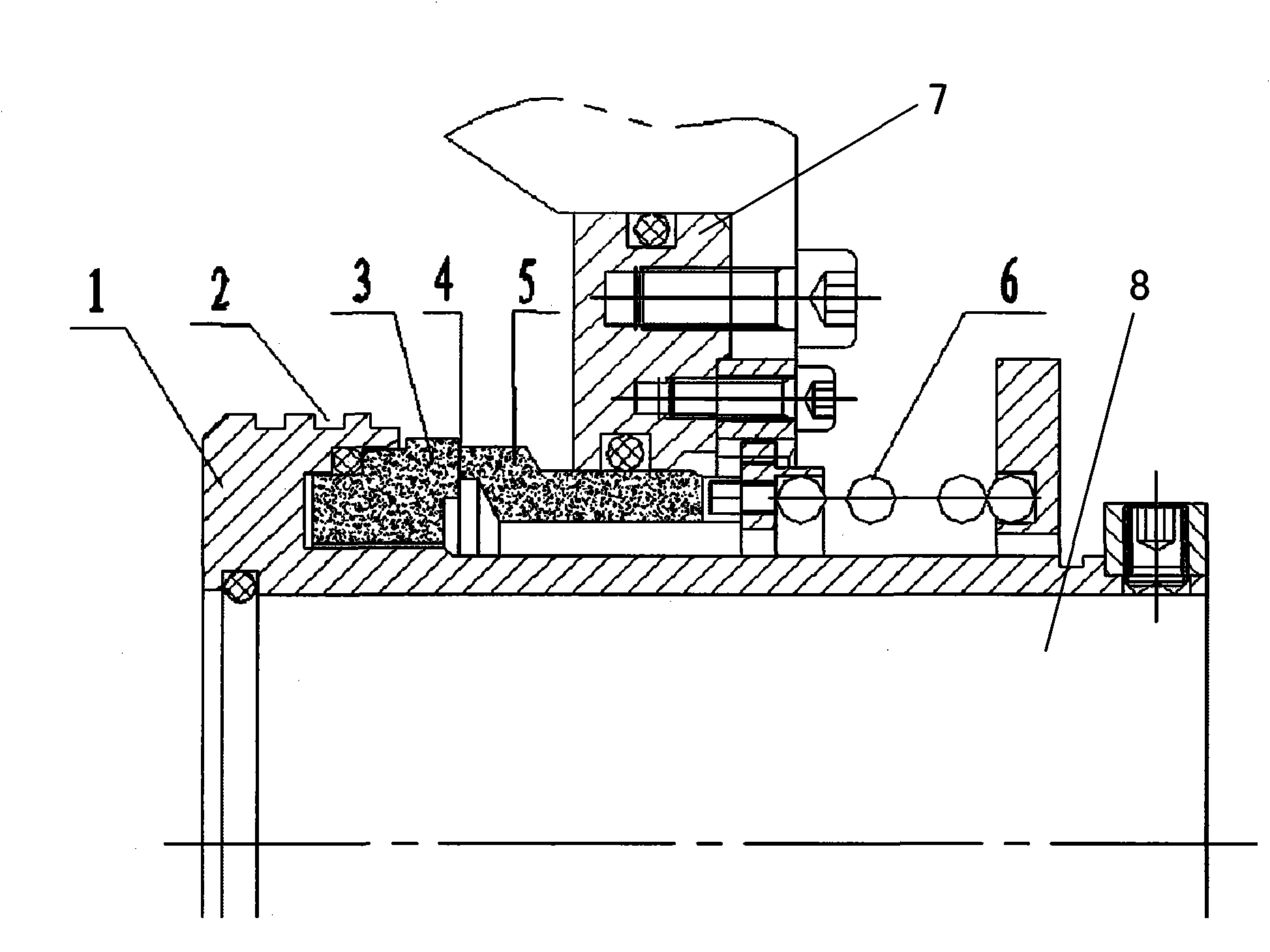 Anhydrous mechanical seal with self-circulation function